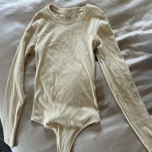 Cream A&F rubber body suit